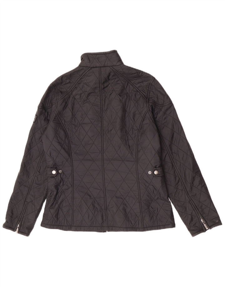 Jaqueta acolchoada feminina Barbour UK 12 poliamida preta média