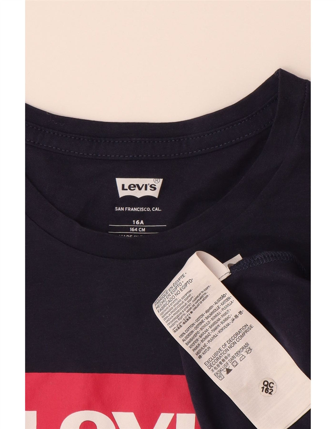 Camiseta gráfica feminina LEVI'S 15-16 anos algodão azul marinho