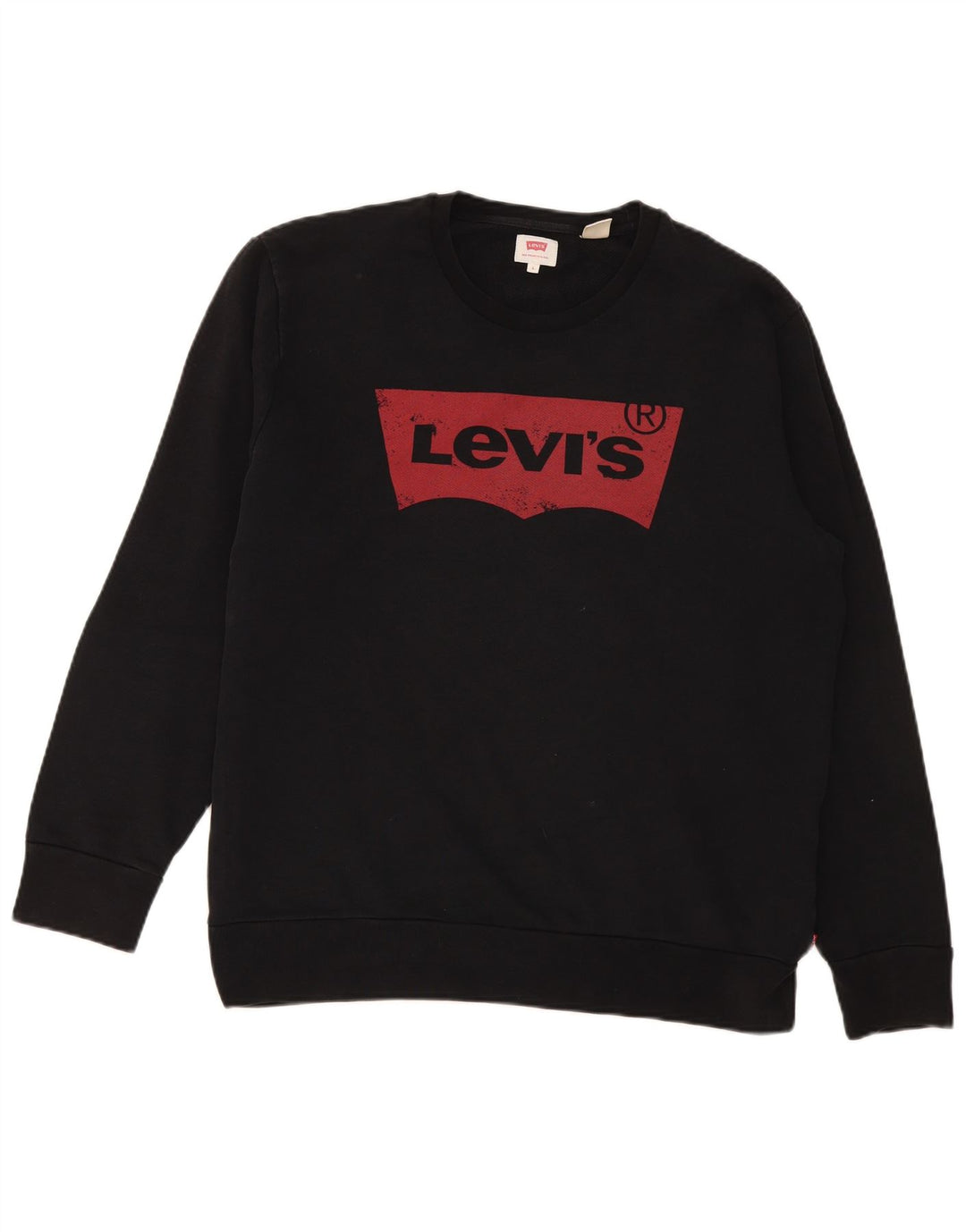 Levi's moletom gráfico masculino jumper grande algodão preto