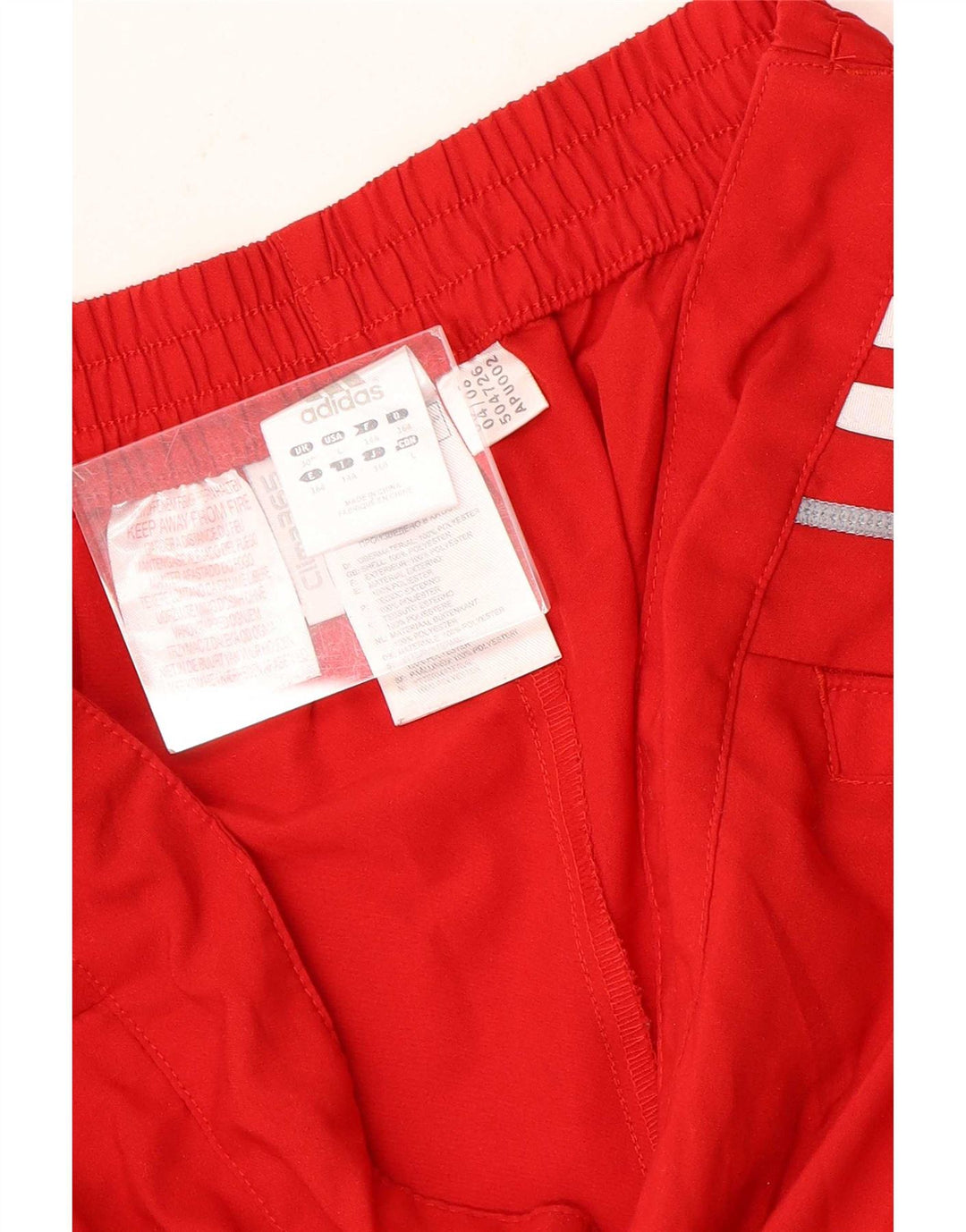Shorts esportivos gráficos Adidas Boys Climalite 13-14 anos poliéster vermelho