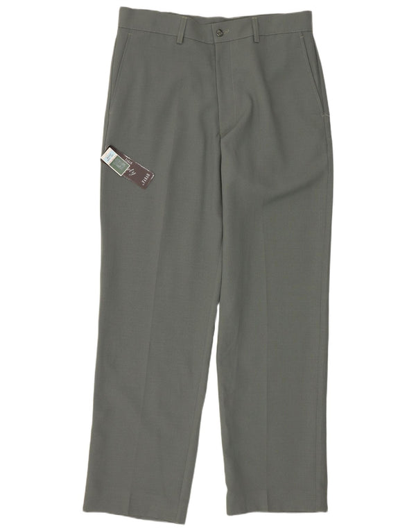 Calça feminina reta casual Farah W34 L31 poliéster verde