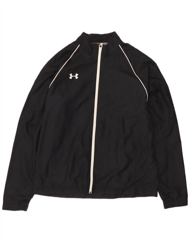 UNDER ARMOUR Jaqueta masculina de agasalho grande poliéster preto