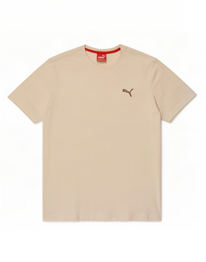 Puma Mens T-Shirt Top Pequeno Algodão Branco