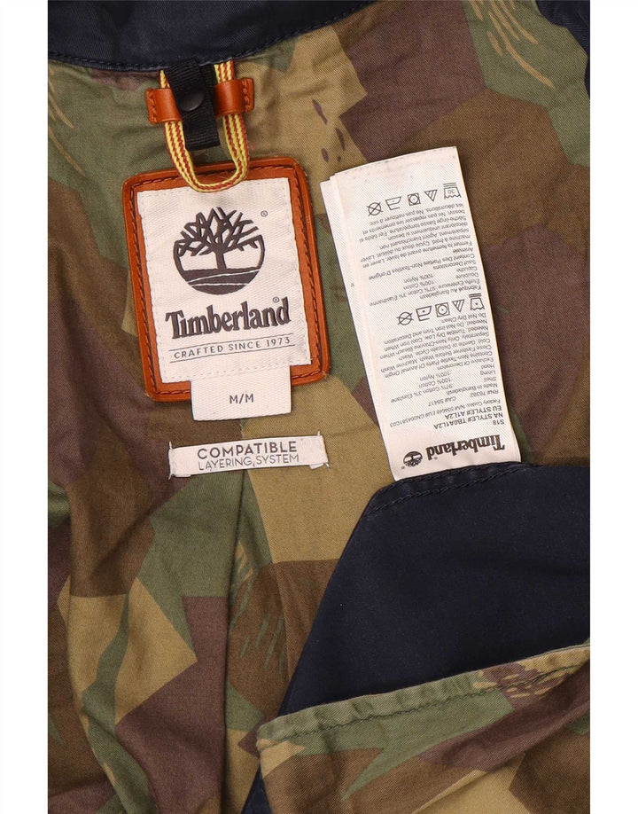 Jaqueta militar masculina Timberland UK 38 algodão azul marinho médio