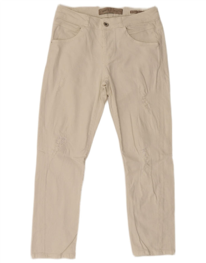 Guess Jeans Slim Feminino W27 L26 Algodão Branco