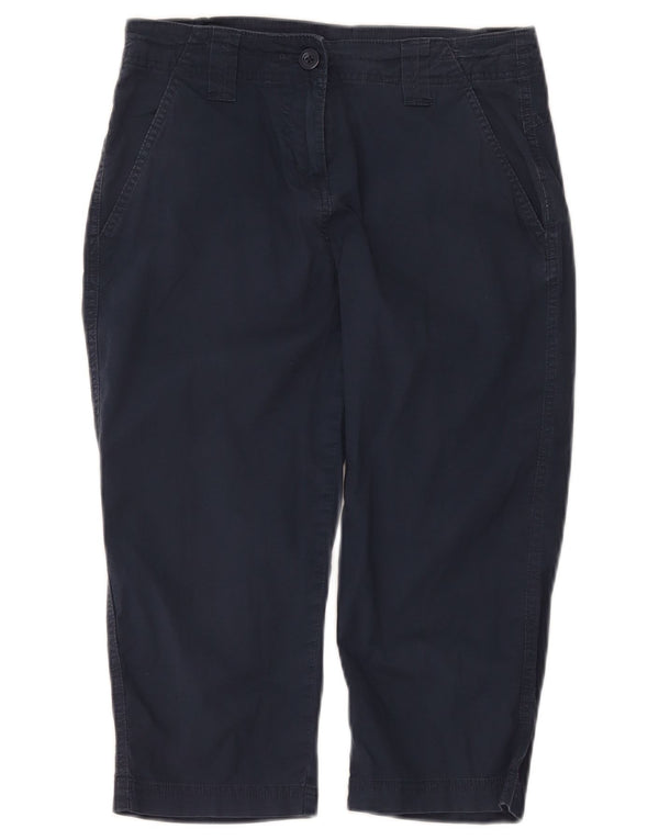 Calça capri feminina Mountain Warehouse UK 8 pequena W30 L18 azul marinho