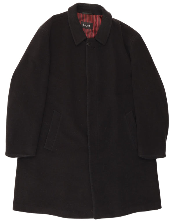 Sobretudo masculino Bugatti IT 48 4XL lã preta