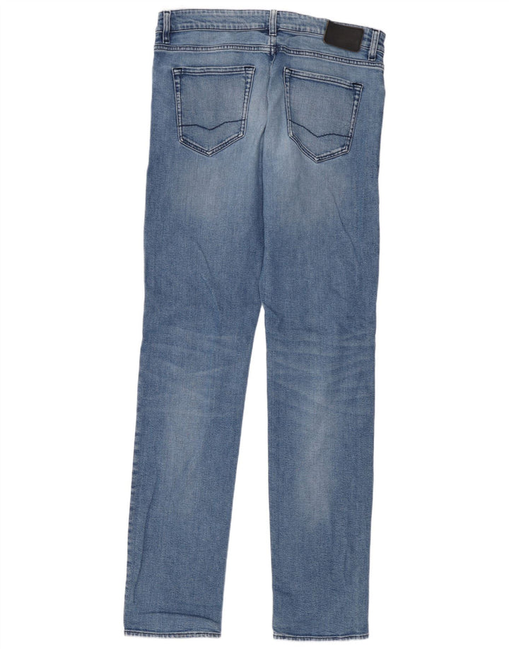 Hugo Boss Masculino Slim Jeans W34 L36 Azul Algodão
