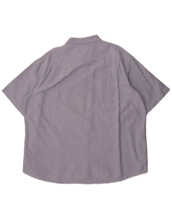 Camisa masculina de manga curta Marks & Spencer 2XL algodão azul