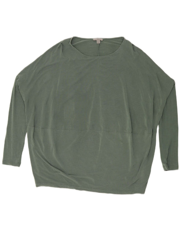 Cos Womens Oversized Top Manga Longa Reino Unido 10 Lyocell Verde Pequeno