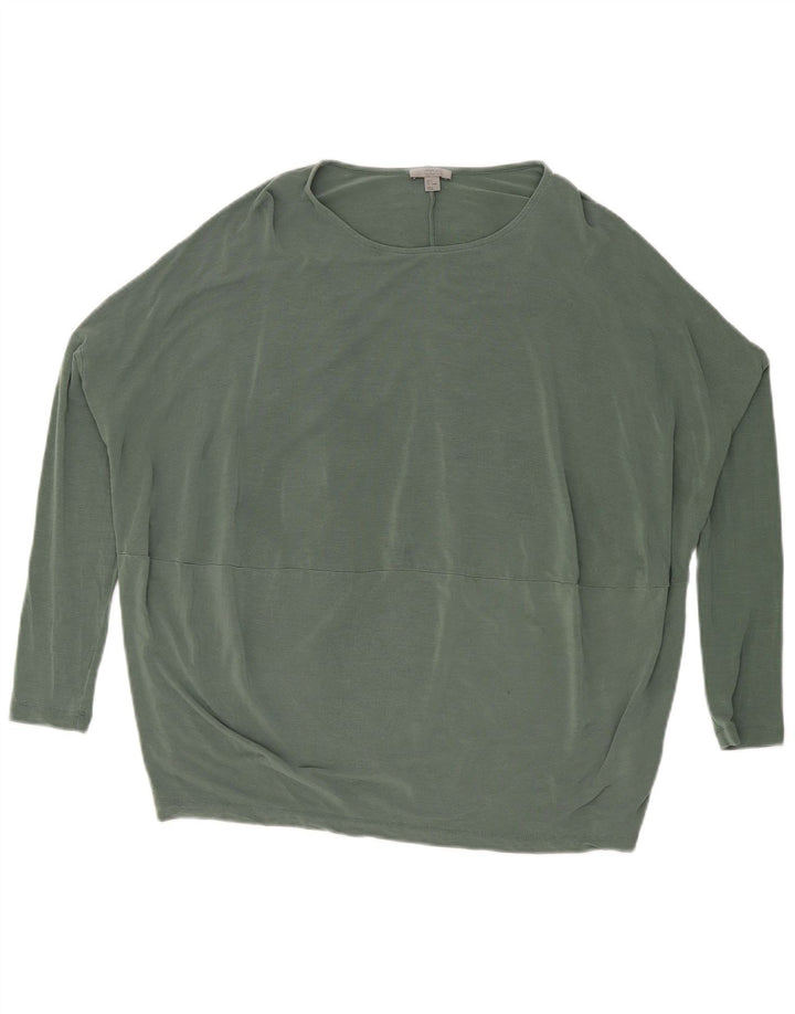 Cos Womens Oversized Top Manga Longa Reino Unido 10 Lyocell Verde Pequeno