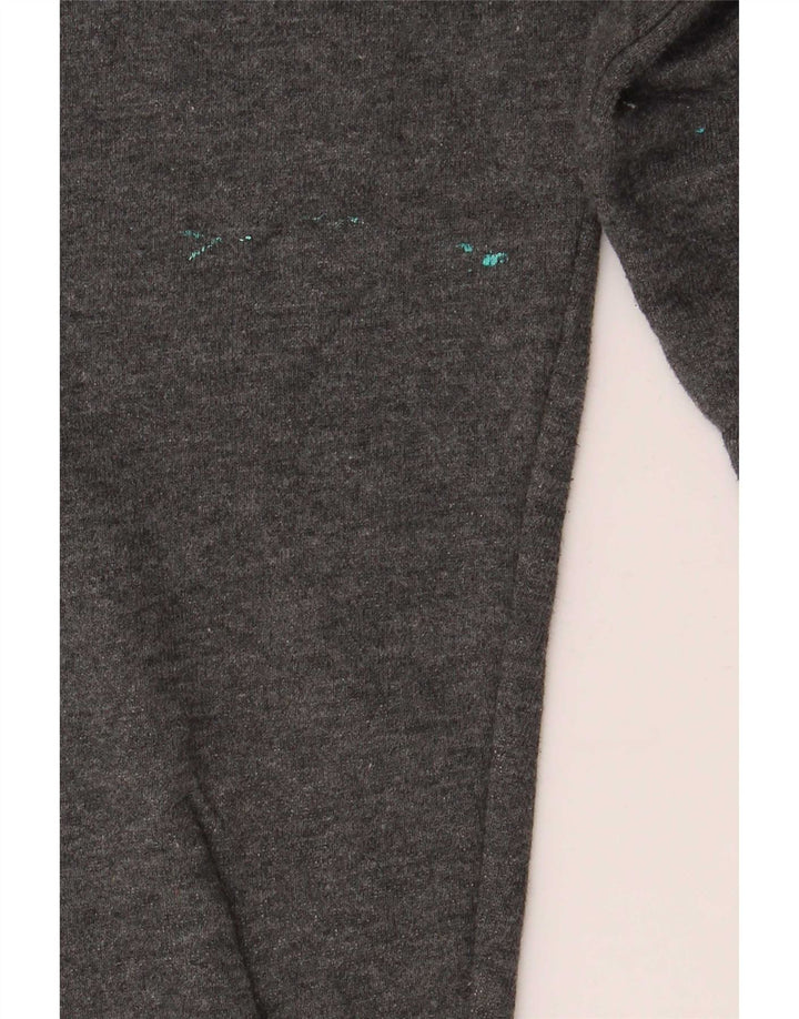 Fila moletom gráfico masculino jumper médio cinza algodão manchado