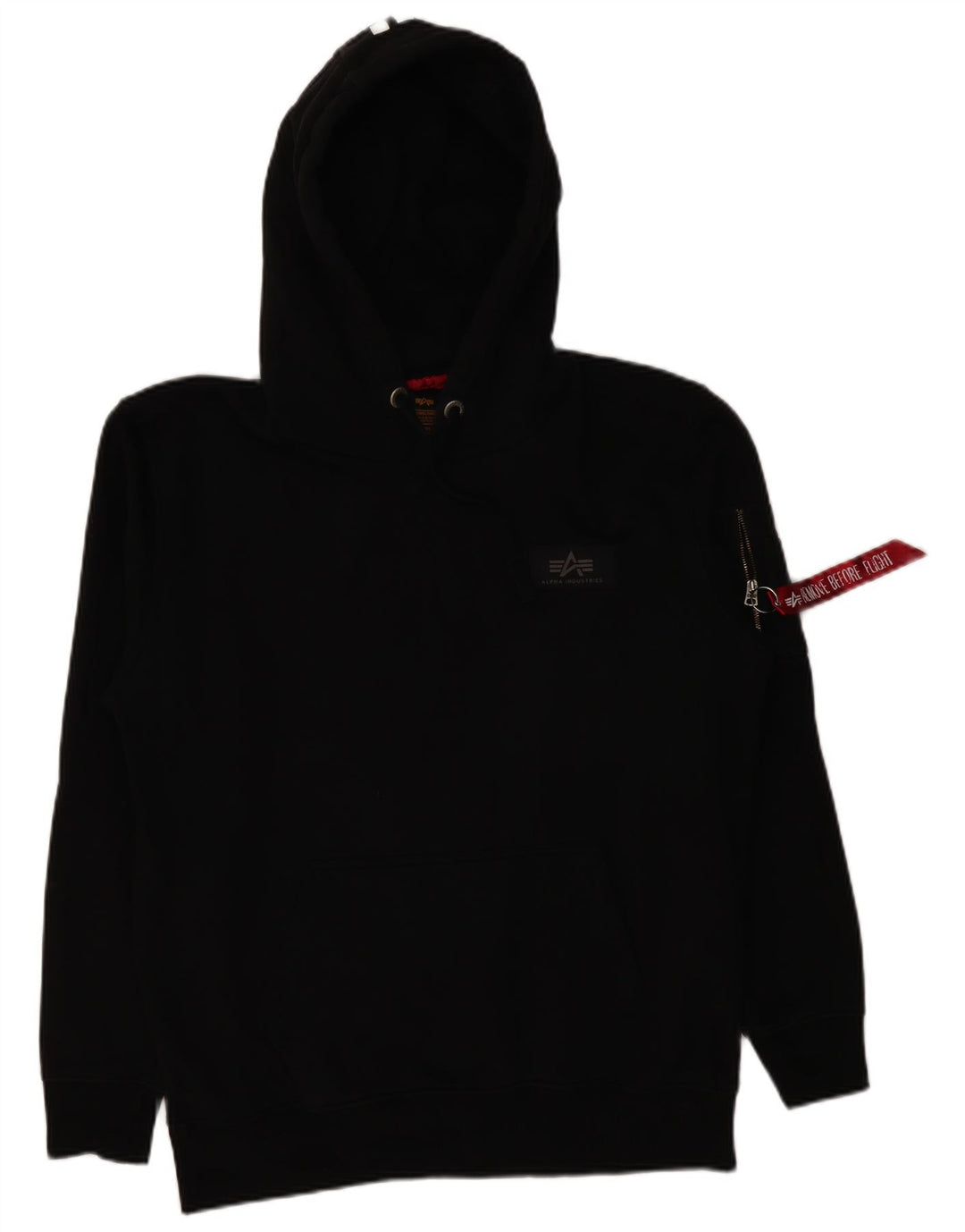 ALPHA INDUSTRIES Suéter gráfico masculino com capuz XL algodão preto