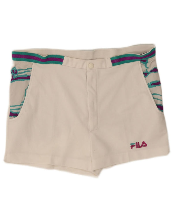 Fila Mens Chino Shorts IT 48 Médio W33 Listrado Branco