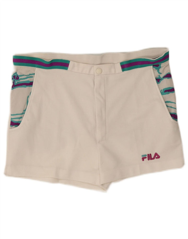Fila Mens Chino Shorts IT 48 Médio W33 Listrado Branco