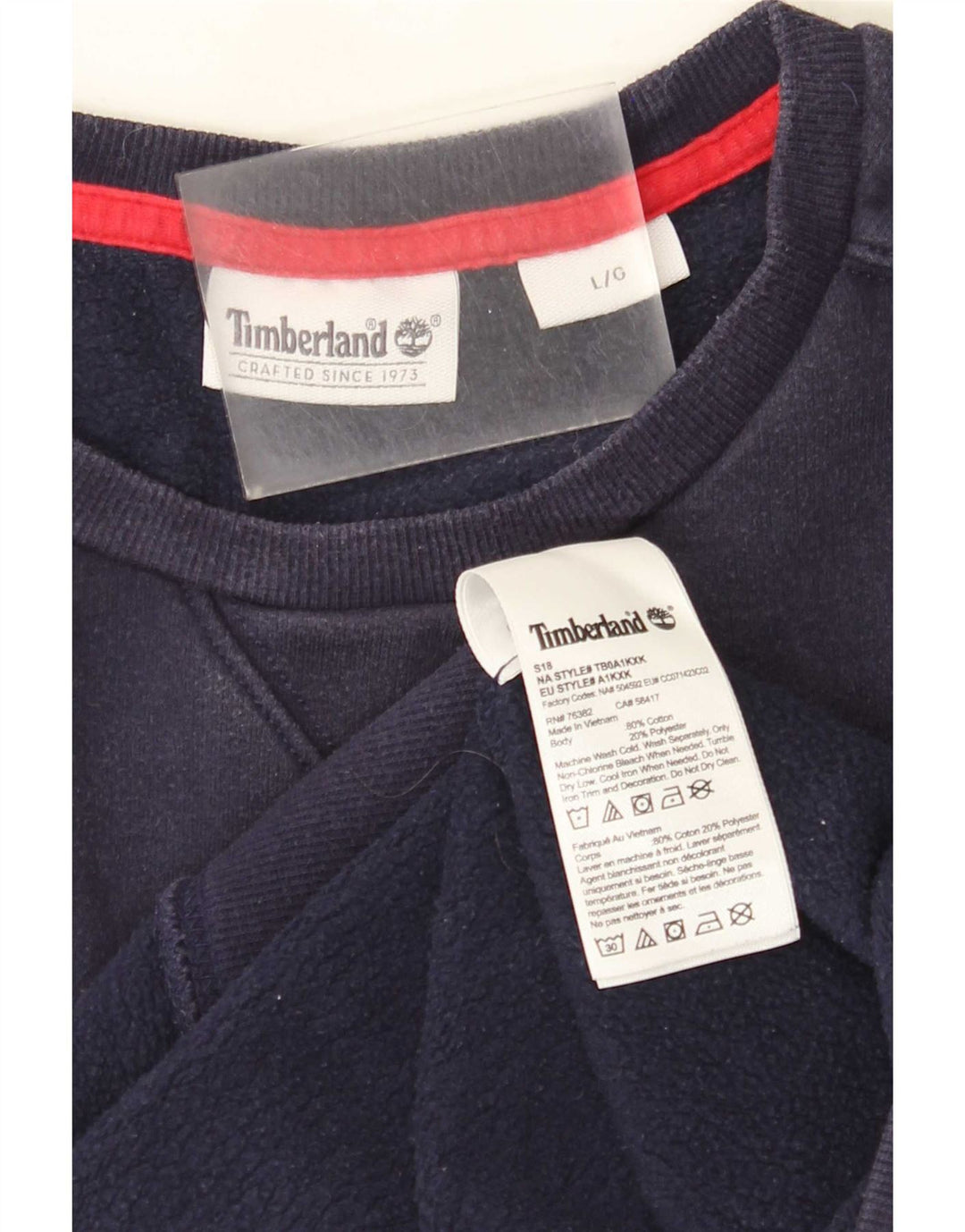 Timberland moletom gráfico masculino jumper grande algodão azul marinho