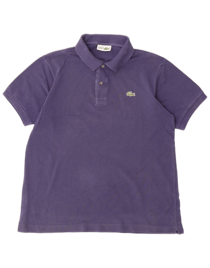 Camisa polo masculina Lacoste tamanho 4 médio algodão azul marinho