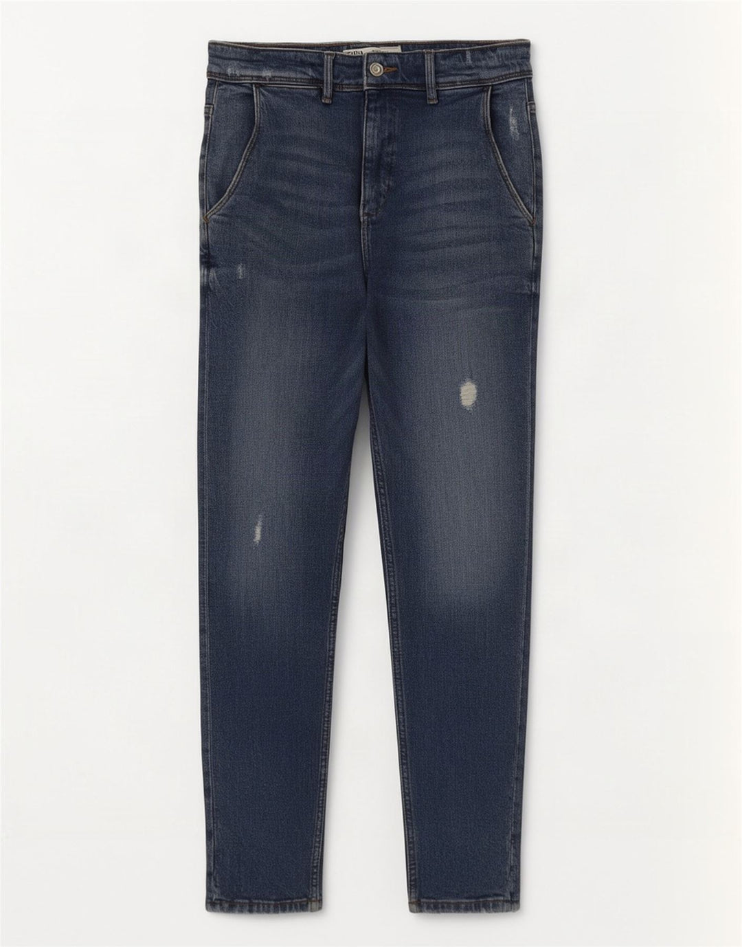 Zara Jeans skinny masculino desgastado UE 38 pequeno W30 L30 azul