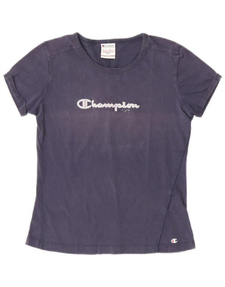 Camiseta feminina estampada Champion UK 12 médio azul marinho