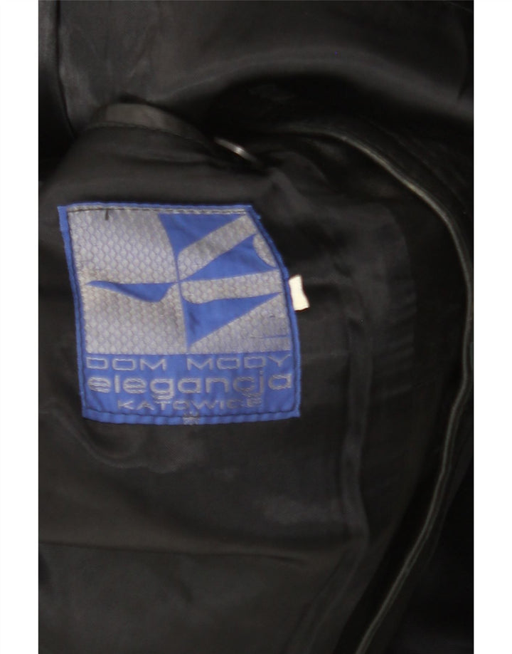 Jaqueta de couro masculina VINTAGE UK 38 média preta