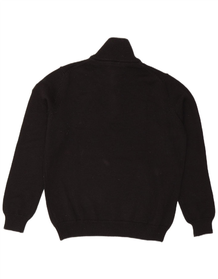 Marina Yachting Suéter masculino com gola e botão 2XL lã preta