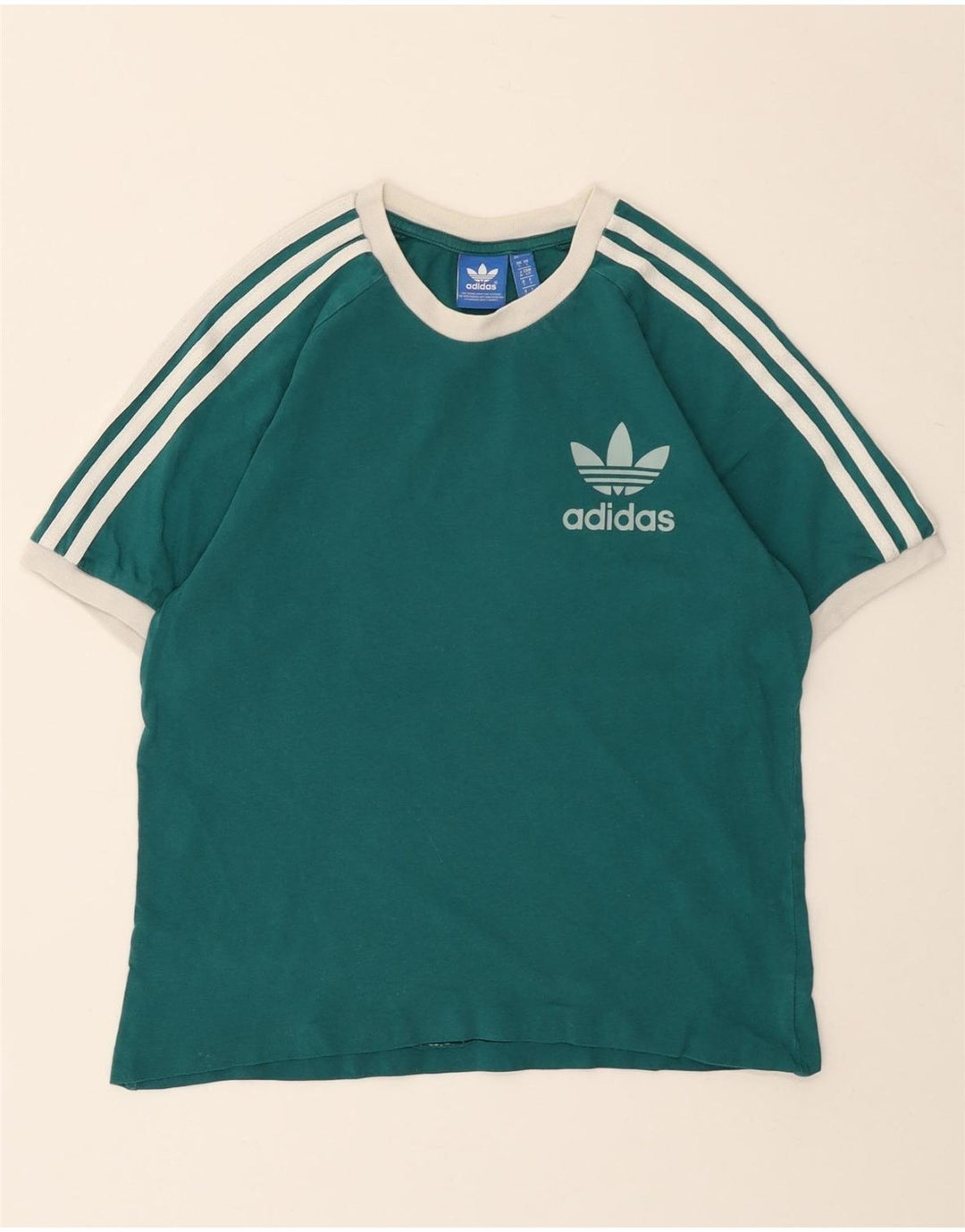 ADIDAS Womens Graphic T-Shirt Top UK 10 Pequeno Verde