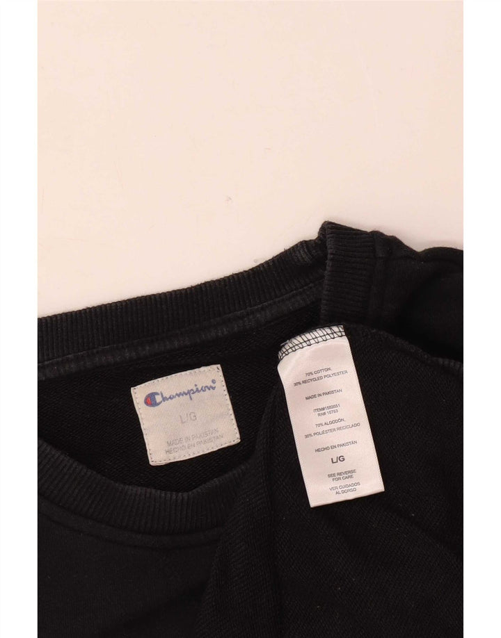 Champion moletom masculino jumper grande algodão preto