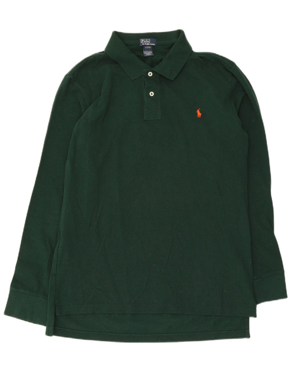 Camisa Polo Ralph Lauren Menino Manga Comprida 15-16 Anos XL Verde Algodão