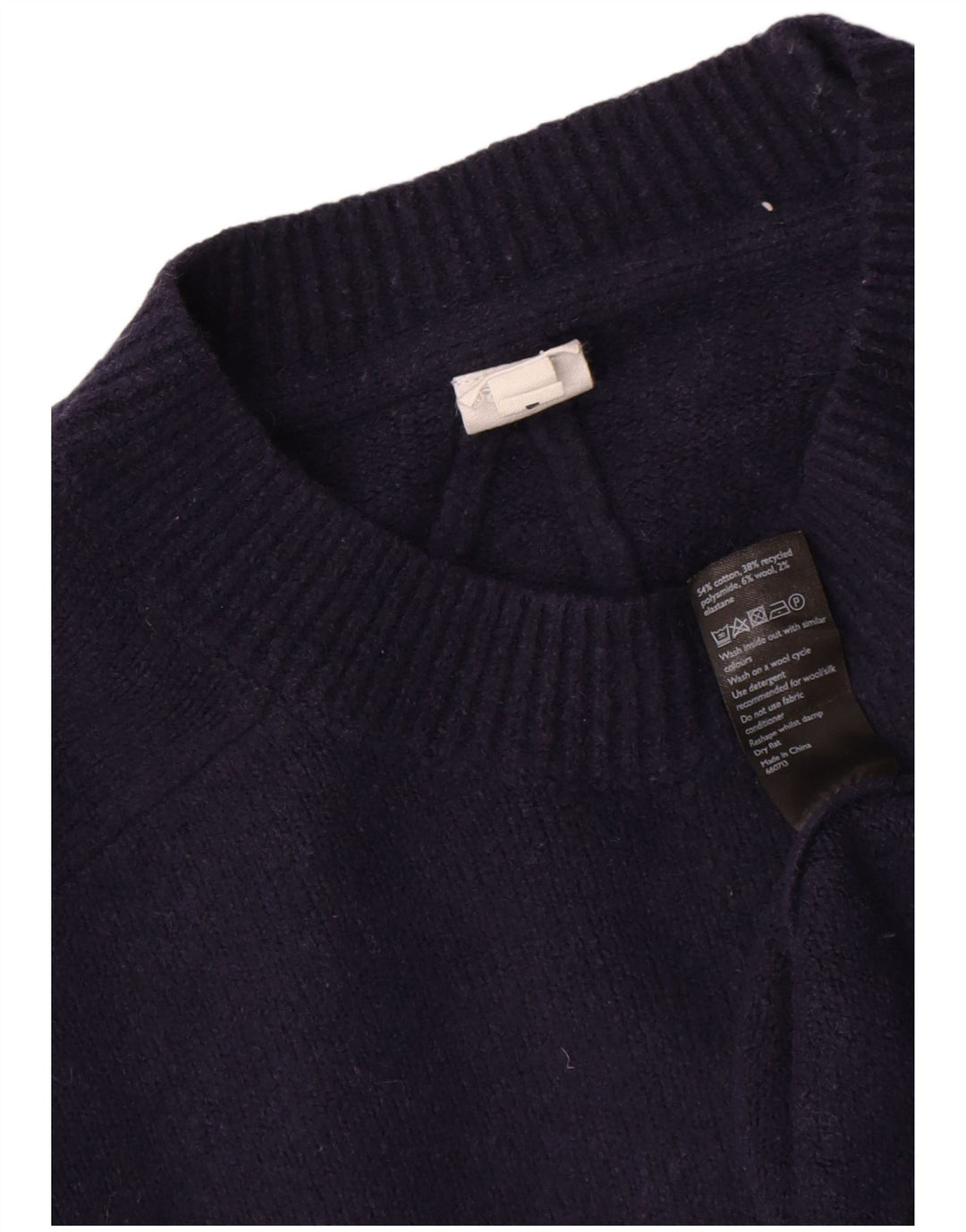 Suéter feminino John Lewis com gola redonda grande, Reino Unido 14, azul marinho médio