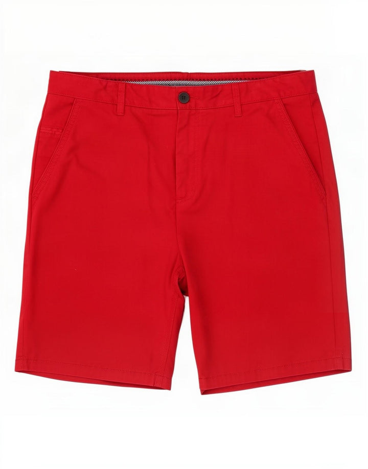 Crew Clothing Mens Chino Shorts W36 Grande Algodão Vermelho