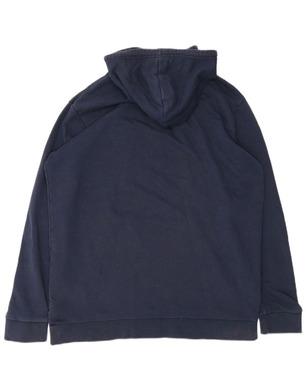 Adidas masculino gráfico moletom com capuz XL azul marinho algodão