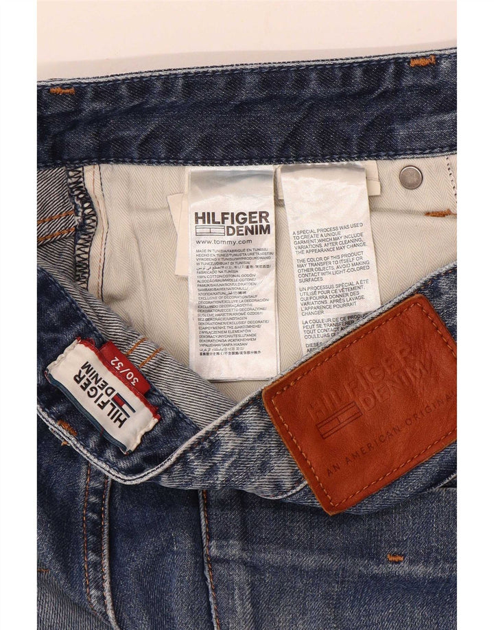 Tommy Hilfiger Masculino Slim Jeans W30 L32 Azul Algodão