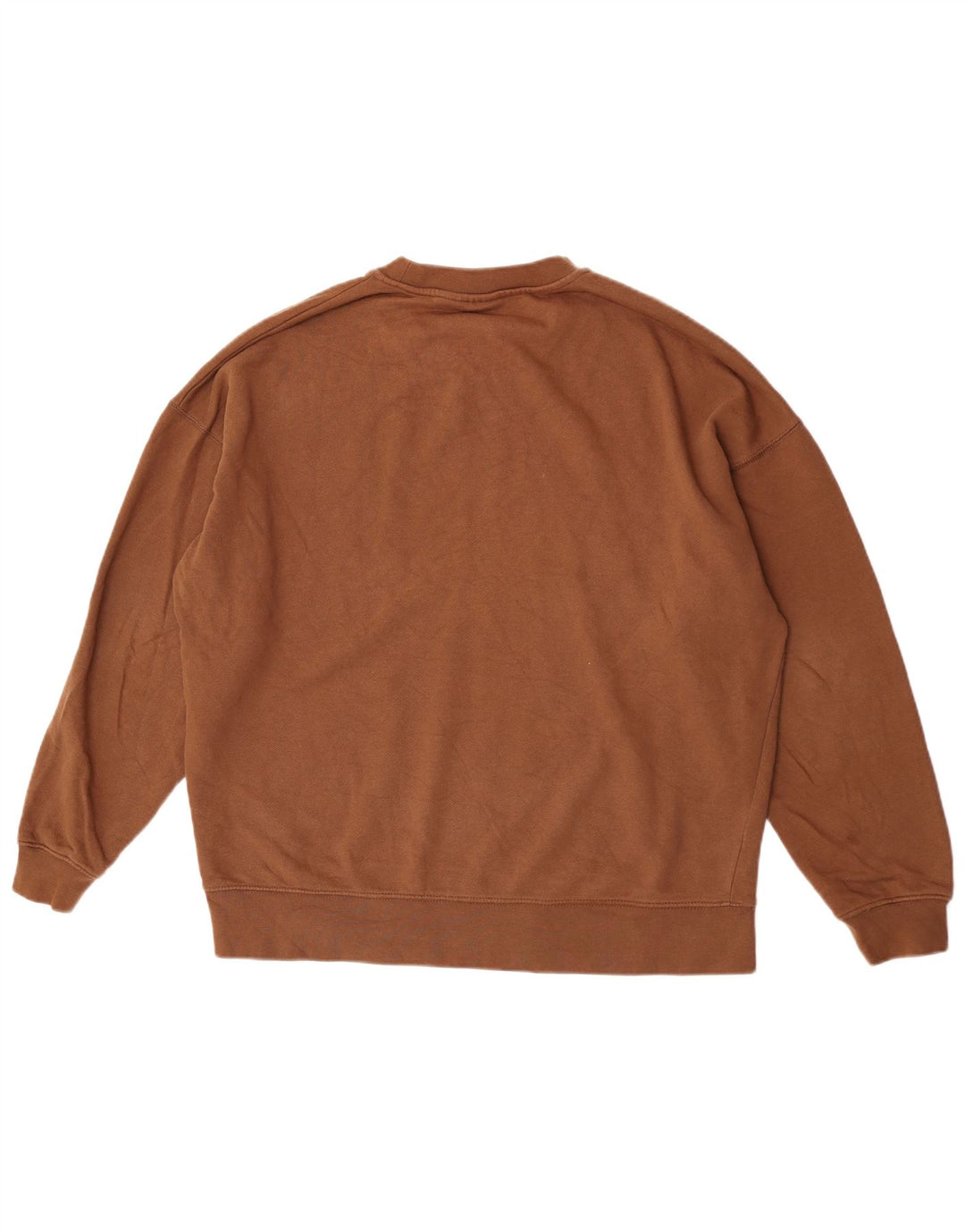 Zara moletom masculino oversized jumper grande algodão marrom
