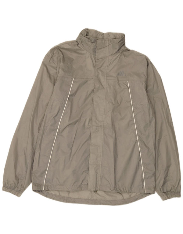 Adidas Mens Rain Jacket UK 38 Médio Cinza Nylon