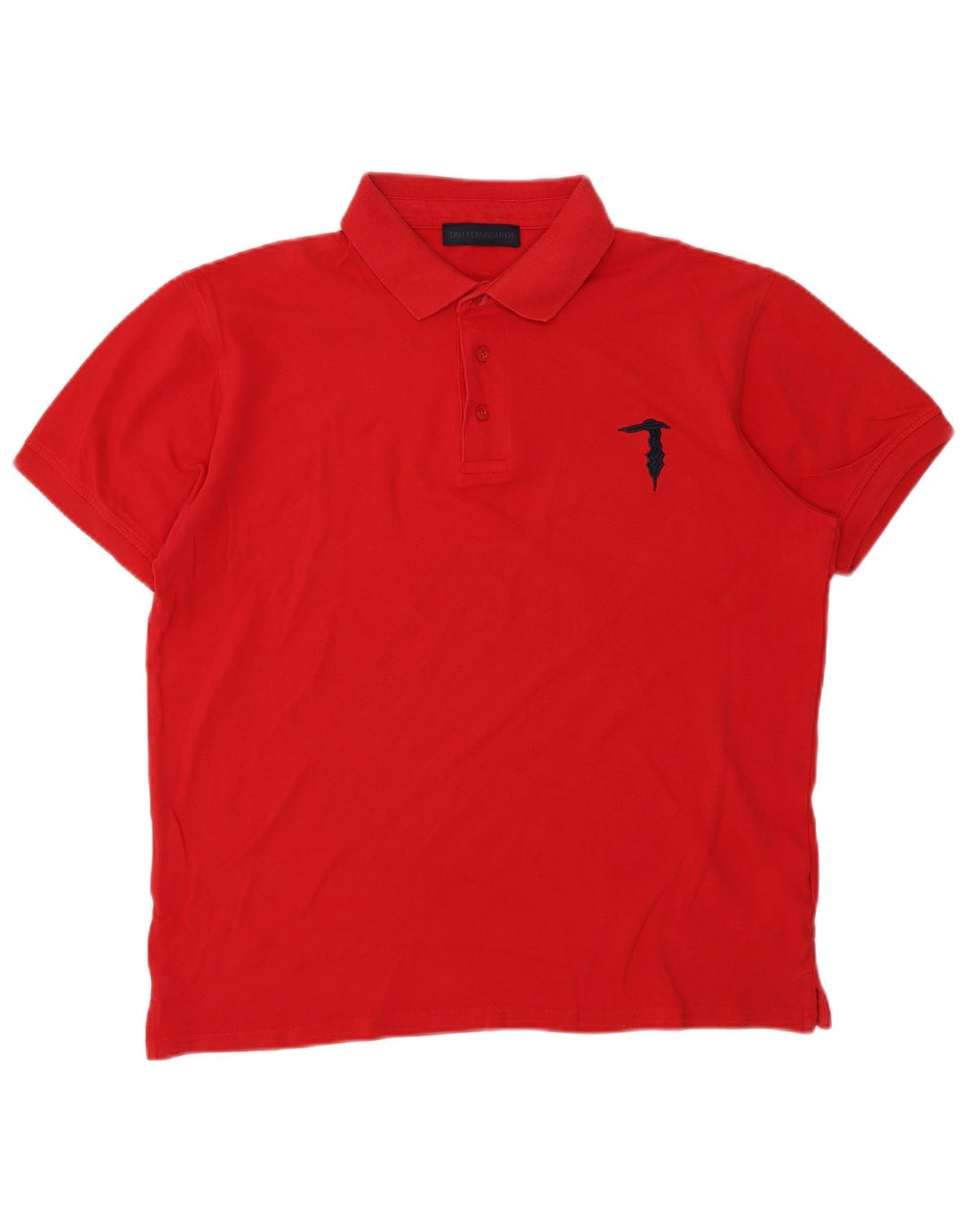 Camisa polo masculina TRUSSARDI grande algodão vermelho