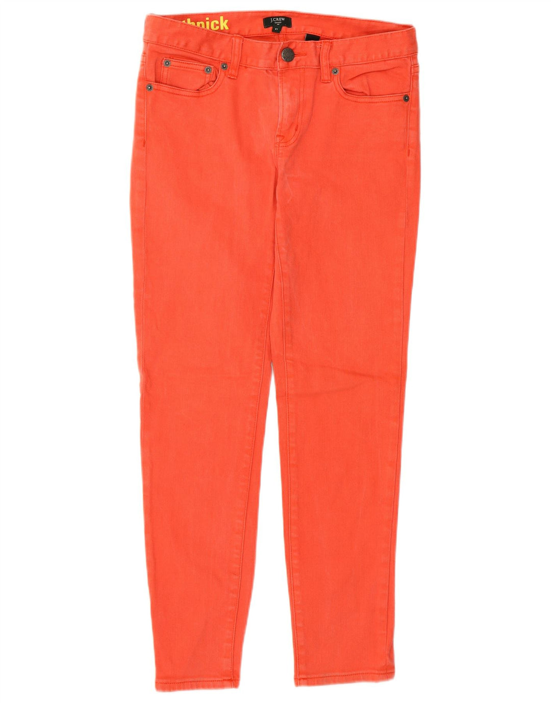 J. Crew Jeans Skinny Stretch Feminino W27 L27 Laranja