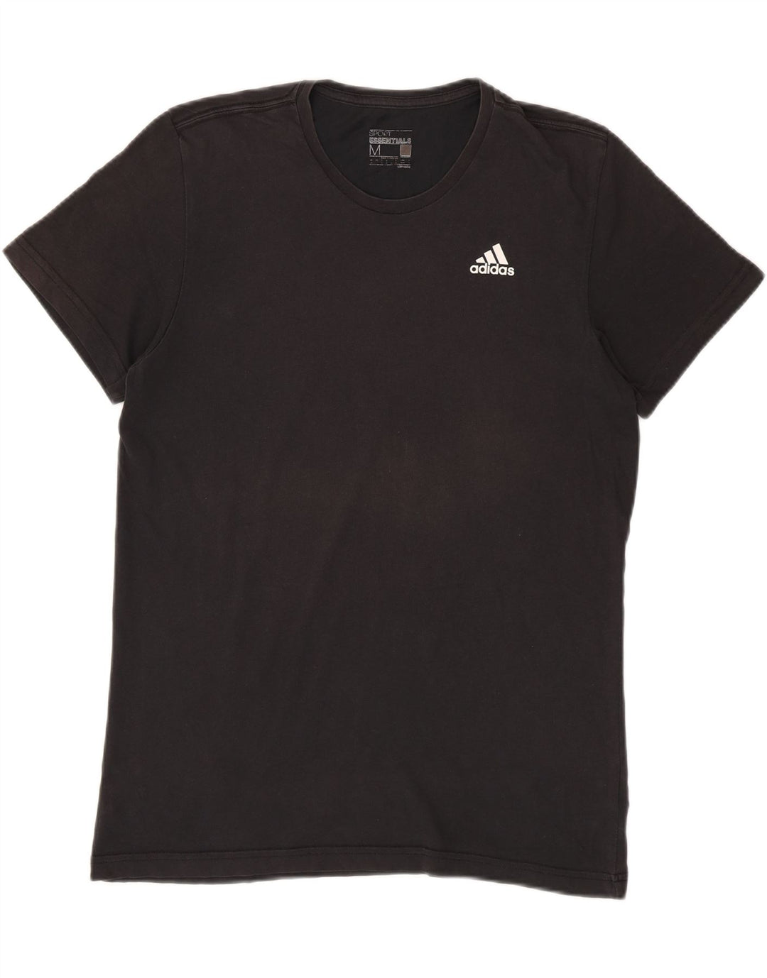Adidas Mens Climalite Camiseta Top Médio Algodão Preto