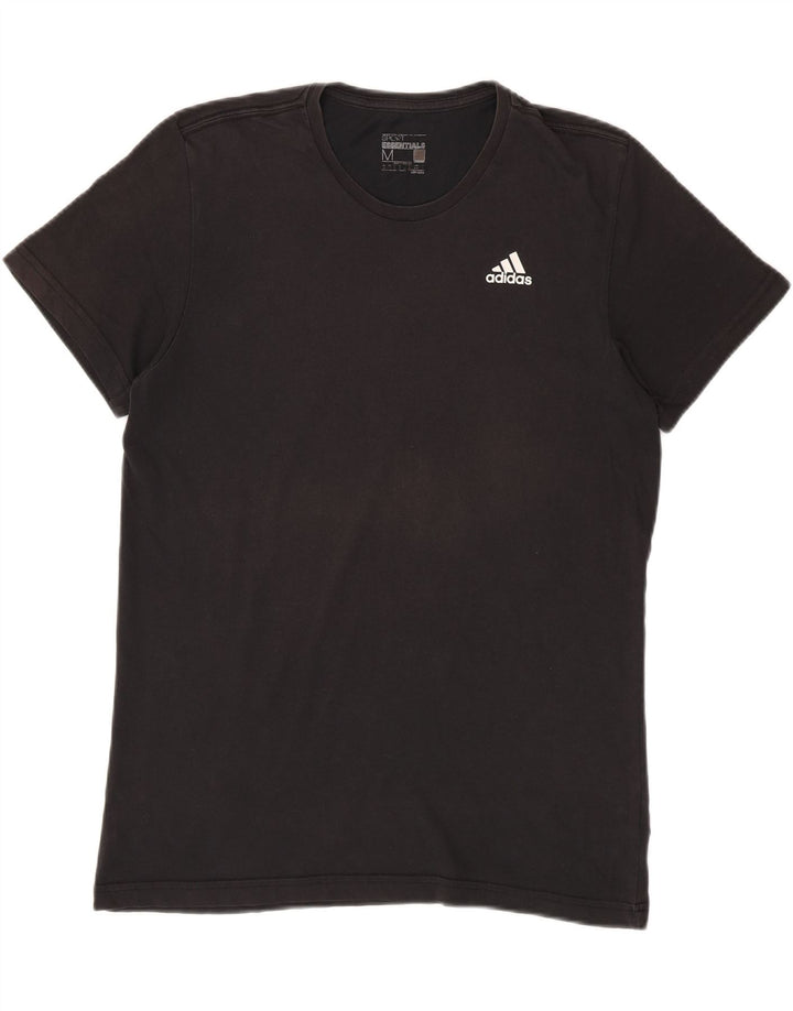 Adidas Mens Climalite Camiseta Top Médio Algodão Preto