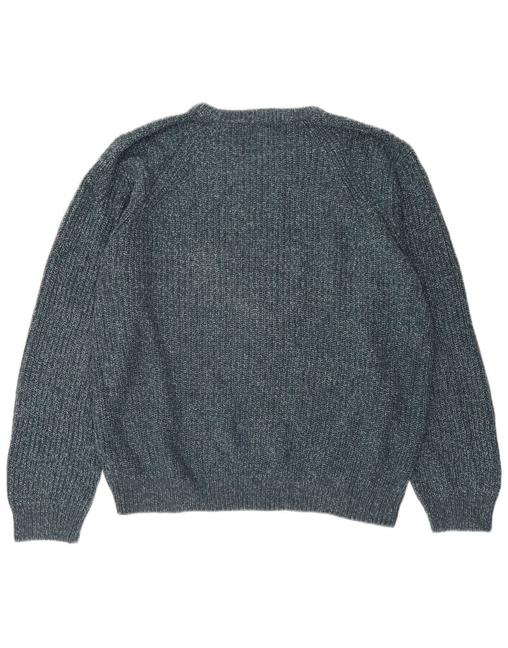 Suéter masculino Marks & Spencer com gola canoa XL azul acrílico