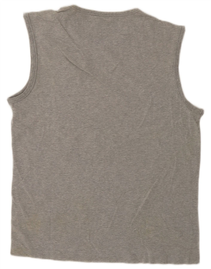 Colete masculino Levi's grande algodão manchado cinza