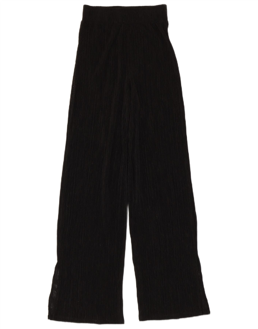 Zara Calça feminina transparente de perna larga pequena W24 L31 preta