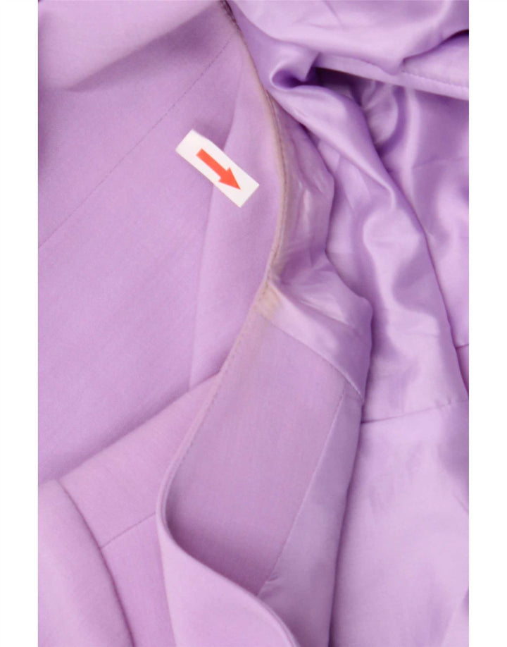 Jaqueta blazer feminina Jacques Vert com 1 botão Reino Unido 20 2XL roxo poliéster