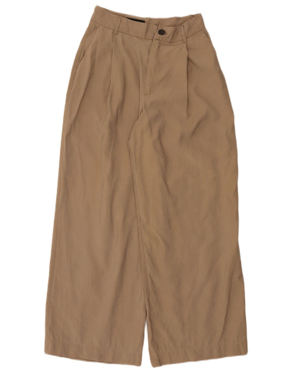 Zara Calça Chino Feminina Cintura Alta Pegged XS W24 L27 Bege Modal