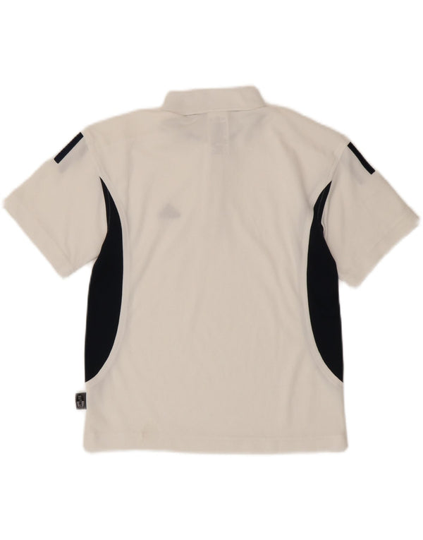 Polo Adidas Menino Climalite 7-8 Anos Branco Colorblock Poliéster