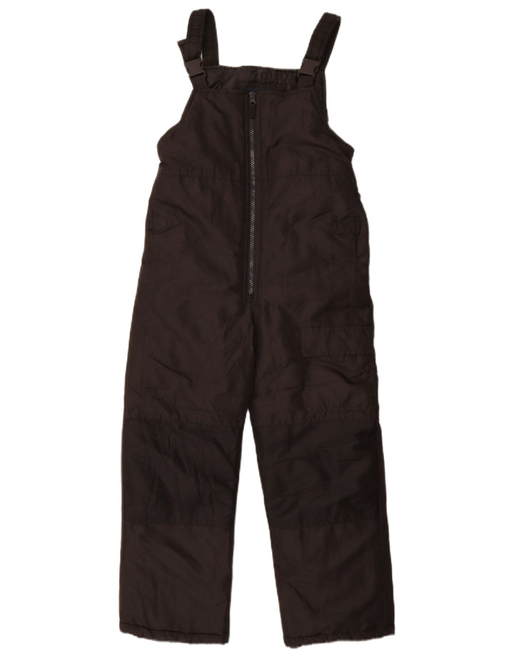 Macacão de esqui LONDON FOG Boys Dungarees 7-8 anos pequeno poliéster preto
