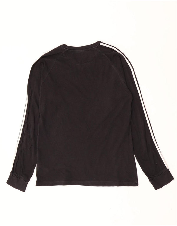 Adidas Mens Graphic Top Manga Longa Médio Algodão Preto