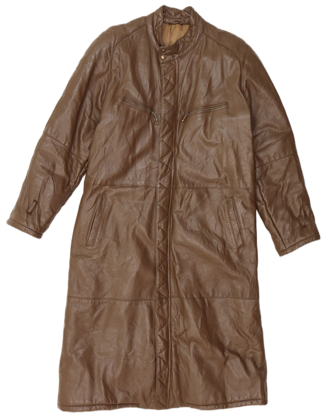 Casaco de couro masculino VINTAGE UK 38 marrom médio