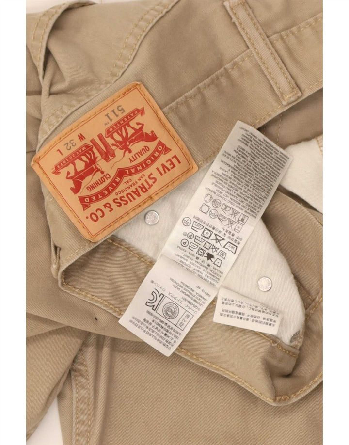 Shorts masculino Levi's 511 casual W32 médio bege algodão