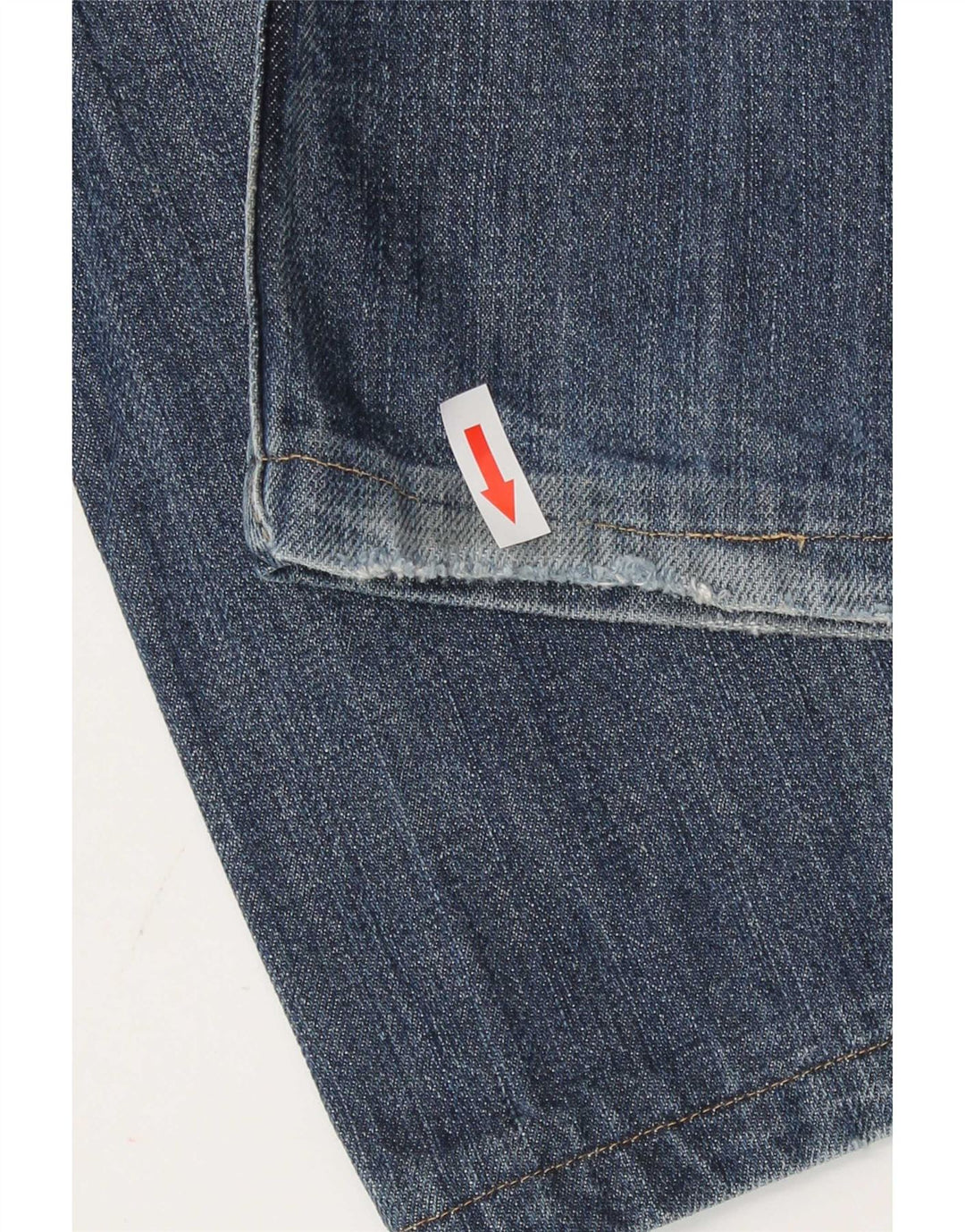Calça jeans reta masculina Calvin Klein desgastada W34 L28 azul