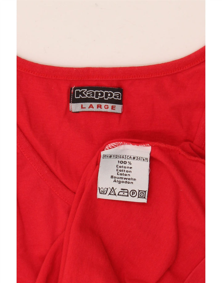 Top colete masculino KAPPA grande algodão vermelho